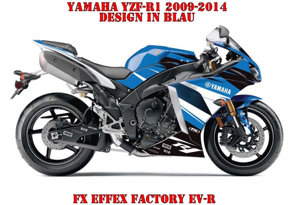 Beispiel Bild für die Farben, EV-R Blau für Yamaha YZF R1 2009-2014